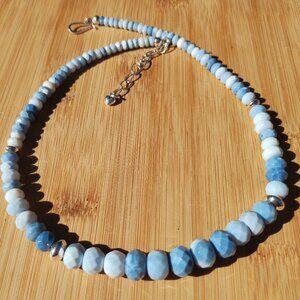 Jay King DTR Mine Finds Dream Blue Opal and 925 Sterling Silver Necklace